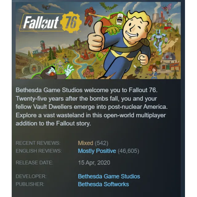 Fallout 76 | STEAM KEY RU+CIS（Regional）