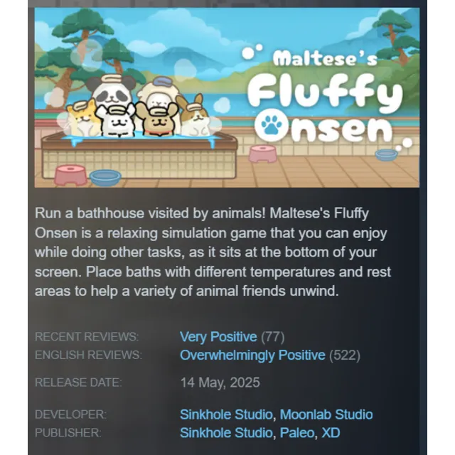 GLOBAL | Maltese's Fluffy Onsen | STEAM KEY