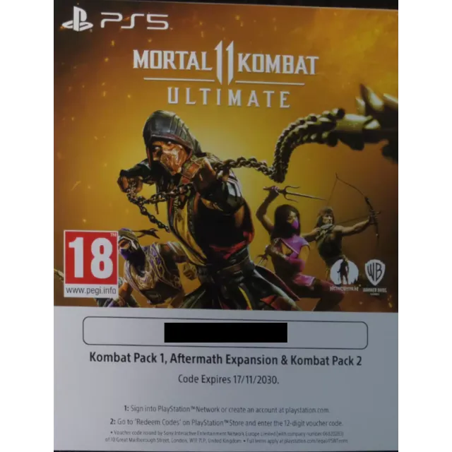 Код (Ключ) Mortal Kombat 11 Ultimate PS5 РФ, Турция, Польша, Индия (все персонажи)