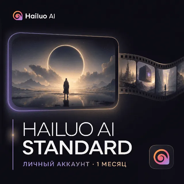 [24/7] HAILUO AI STANDARD | 1 МЕСЯЦ | 1200 КРЕДИТОВ | AI VIDEO · IMAGE | ЛИЧНЫЙ