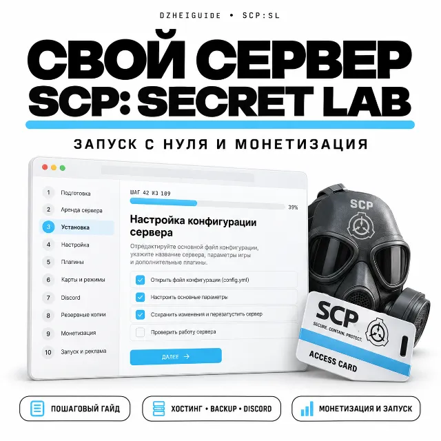 Свой игровой сервер SCP Secret Laboratory: запуск с нуля, монетизация | by DzheiGuide