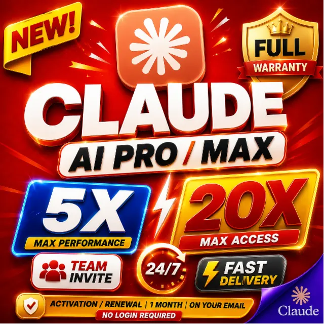 [24/7]Claude PRO + MAX 5X / 20X | 1-Month Access | Renewal / Activation