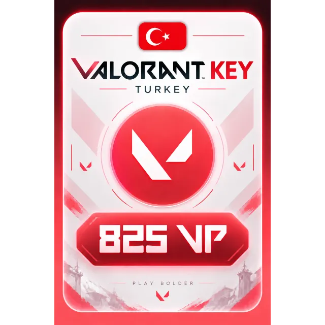825 VP VALORANT ТУРЦИЯ КЛЮЧ ВАЛОРАНТ ПОПОЛНЕНИЕ