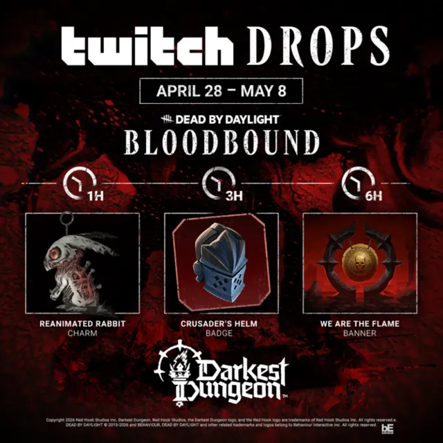 Dead by Daylight Апрель 2026 | 3 НАГРАДЫ💎BLOODBOUND💎WE ARE THE FLAME BANNER