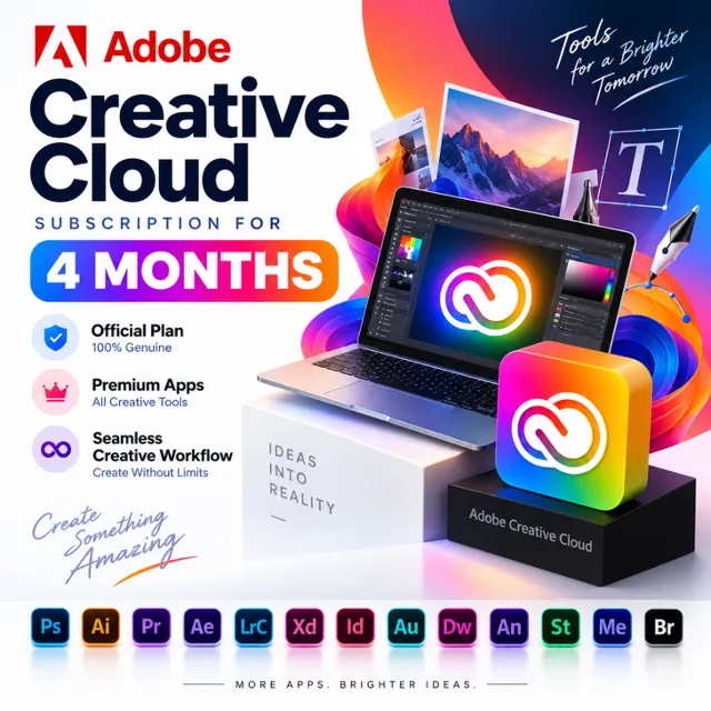 Adobe Creative Cloud Suites  — 4 Months | All Apps