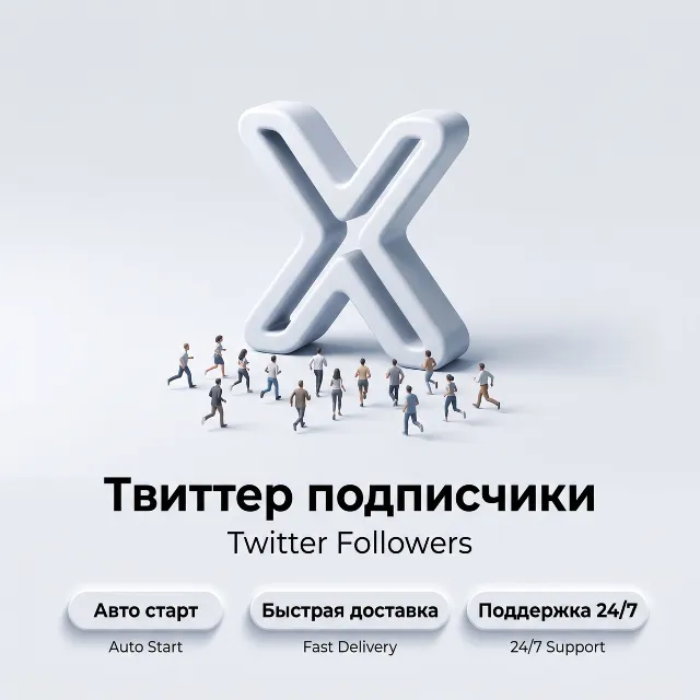 Подписчики Twitter | Автостарт | Быстрая доставка | Поддержка 24/7