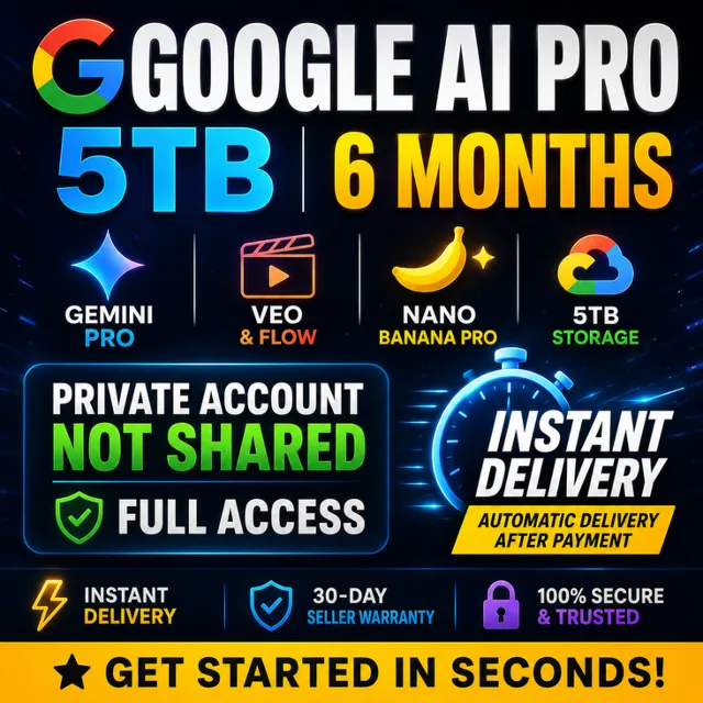 Google AI Pro 5TB | 6 месяцев | Gemini Pro | Nano Banana Pro | Veo &amp; Flow Antigravity