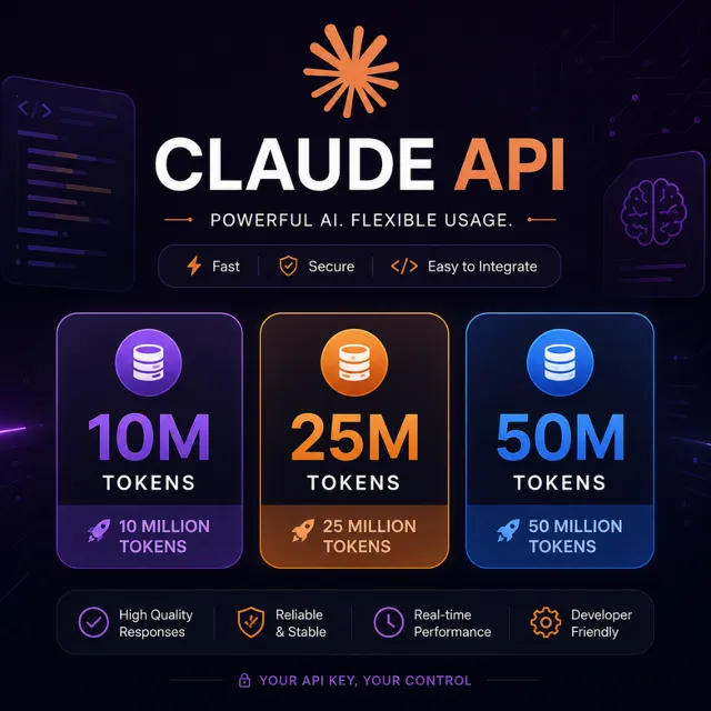 CLAUDE API — 10 млн / 25 млн / 50 млн токенов