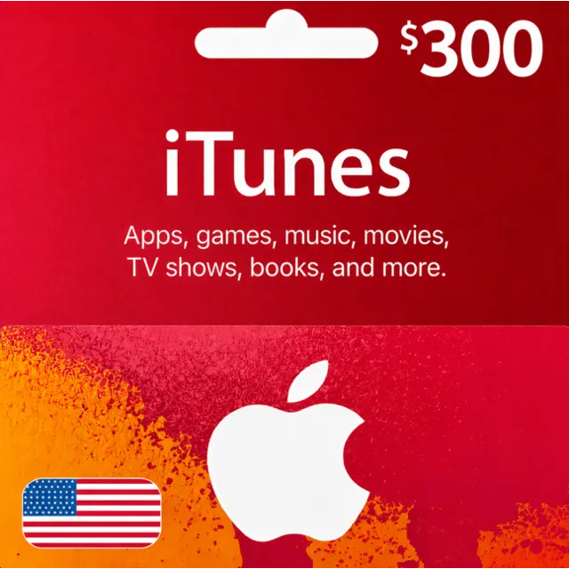 Код активации App Store &amp; iTunes 300 USD (Регион USA)