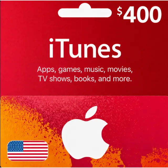 Код активации App Store &amp; iTunes 400 USD (Регион USA)