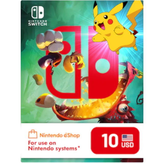 Карта Nintendo 10 USD регион США