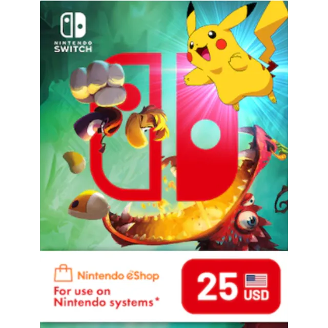 Карта Nintendo 25 USD регион США