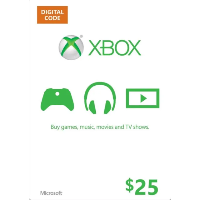 Карта пополнения Xbox  US 25 USD (США)