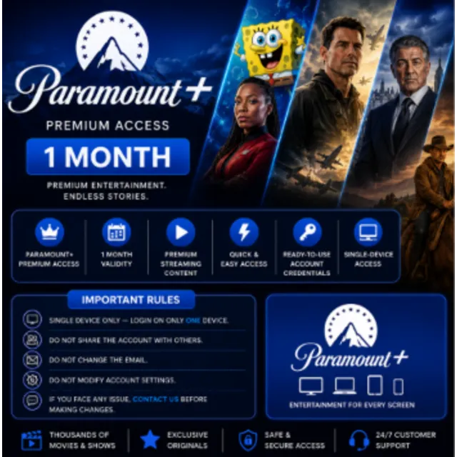 Подписка Paramount+ Premium на 1 месяц