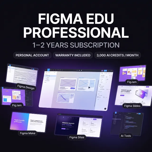 AUTO 24/7 | Figma EDU | AI Professional PRO + 3000 AI Credits – 6 Months