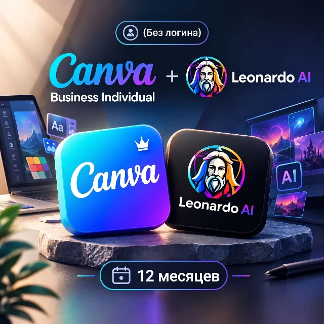 Без входа | Canva Business Individual + Leonardo AI 12 месяцев | Гарантия включена