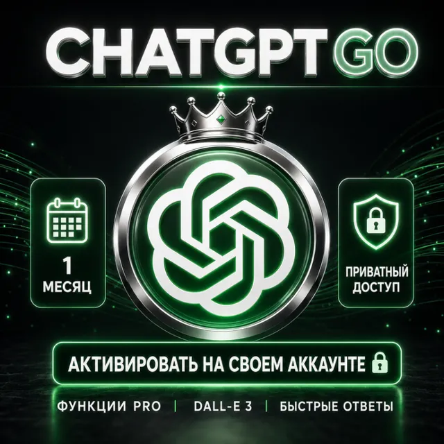 ChatGPT 5.6 GO | 1 месяц | На вашем личном аккаунте
