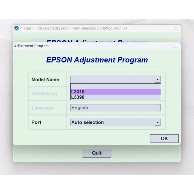 Сброс EPSON AdjProg L1350 L3310 L3350 L3360 L5390
