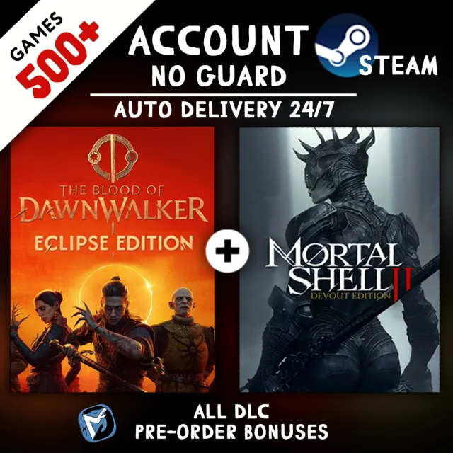 The Blood of Dawnwalker Eclipse Edition + Mortal Shell II + 500 ИГР STEAM АККАУНТ