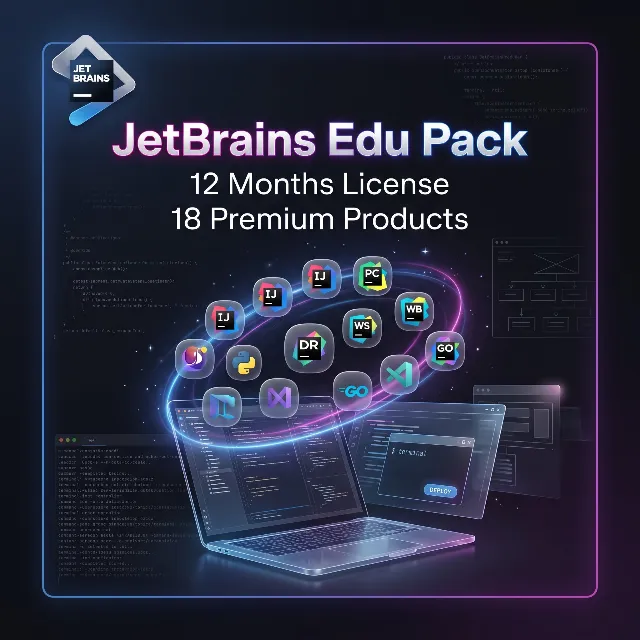 JetBrains Edu Pack (12 Months / 18+ IDEs)