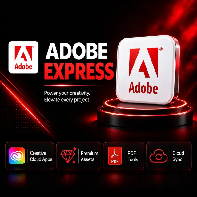 Adobe Express Premium (12 месяцев) | Повышение уровня аккаунта | Быстрая доставка