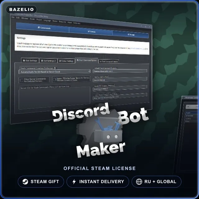 Discord Bot Maker (Steam Gift) · РФ и мир · Автовыдача 24/7
