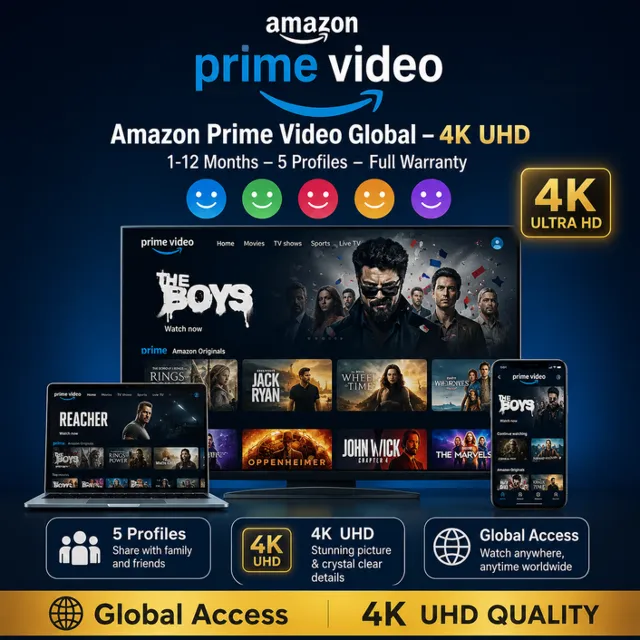 ✅ Amazon Prime Video (весь мир) – 4K UHD – 1–12 месяцев – 5 профилей – Полная гаранти