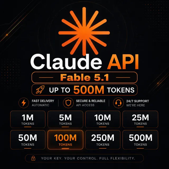 CLAUDE API • FABLE 5.1 • OPUS 5 | ДО 500 МЛН ТОКЕНОВ | АВТОВЫДАЧА 24/7
