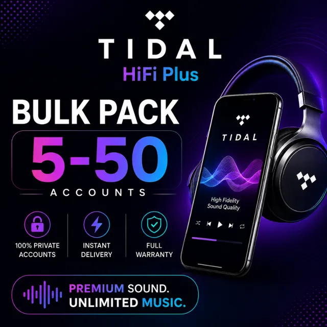 🎵 TIDAL HiFi Plus Пакет (5–50 аккаунтов)⚡️ | Приватные • Гарантия 🔥