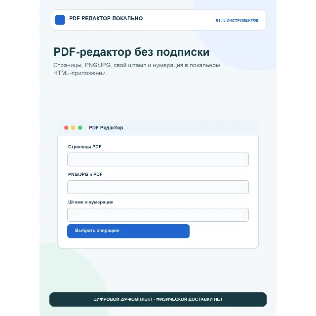 PDF Редактор Локально для работы с документами без облака