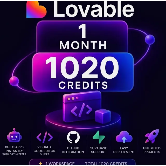 Lovable pro 1020 кредитов | Аккаунт | 1 месяц |