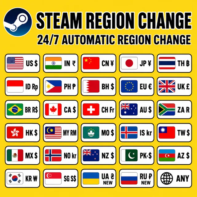 Смена региона Steam CDK 24 7 США UK Европа Китай Индия Япония Бразилия Канада Мексика