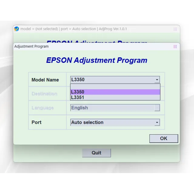 Сброс памперса EPSON AdjProg L3350 L3351