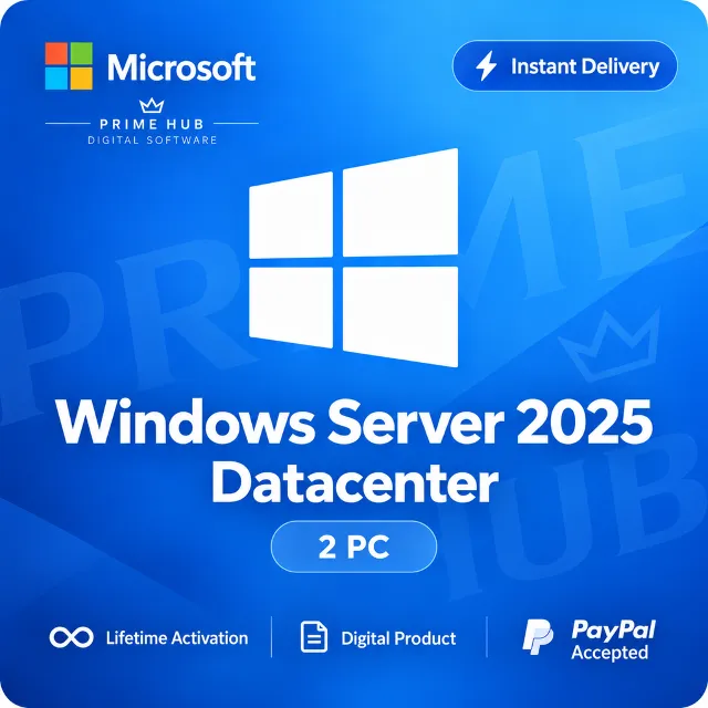 Windows Server 2025 Datacenter Ключ | 2 ПК | Бессрочная активация
