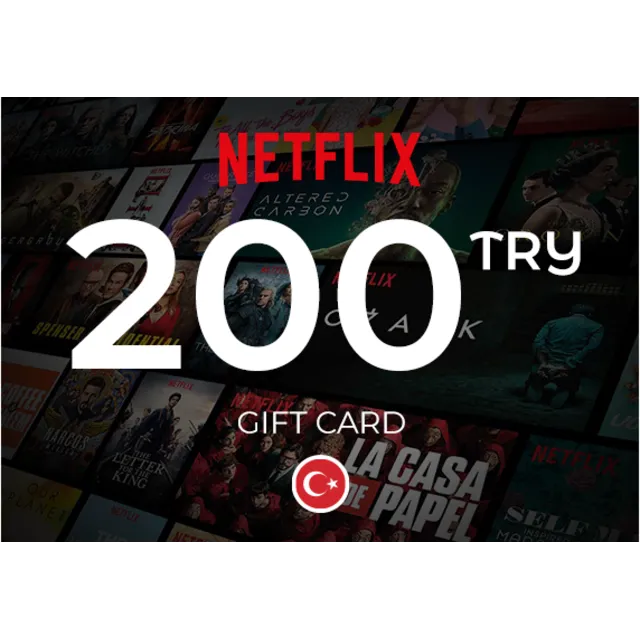 Netflix TRY 200 Gift Card TR (Stockable)