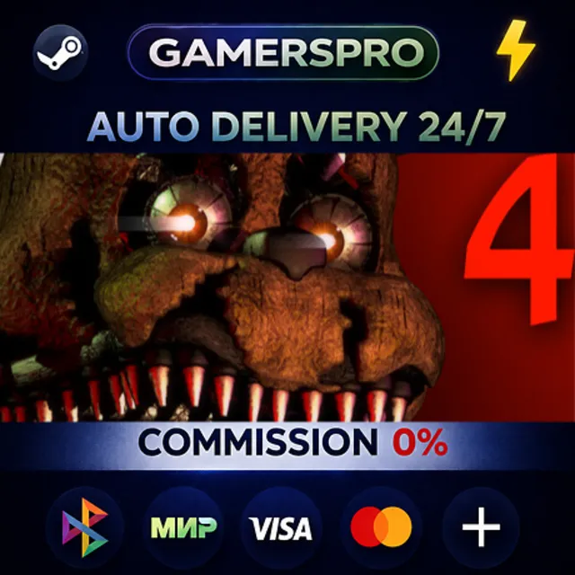 Five Nights at Freddy's 4・ВЫБОР РЕГИОНА・STEAM GIFT АВТО・
