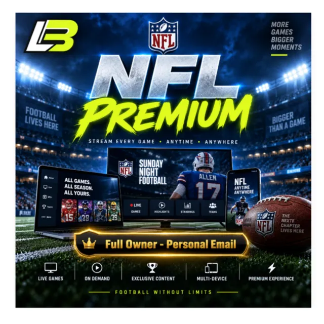 Персональный премиум-аккаунт NFL (11 месяцев)
