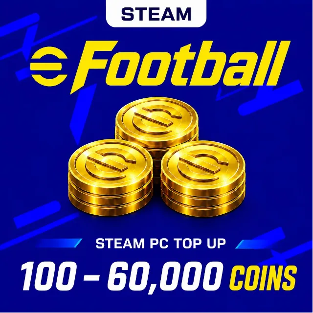 eFootball Coins Steam PC Top Up 100 to 60000 Coins