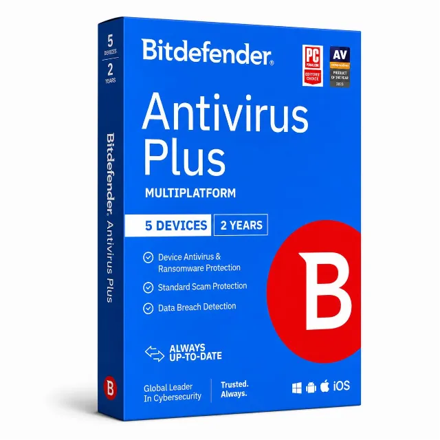 Bitdefender Antivirus Plus 5 Devices 2Years Multiplatform _ Middle east
