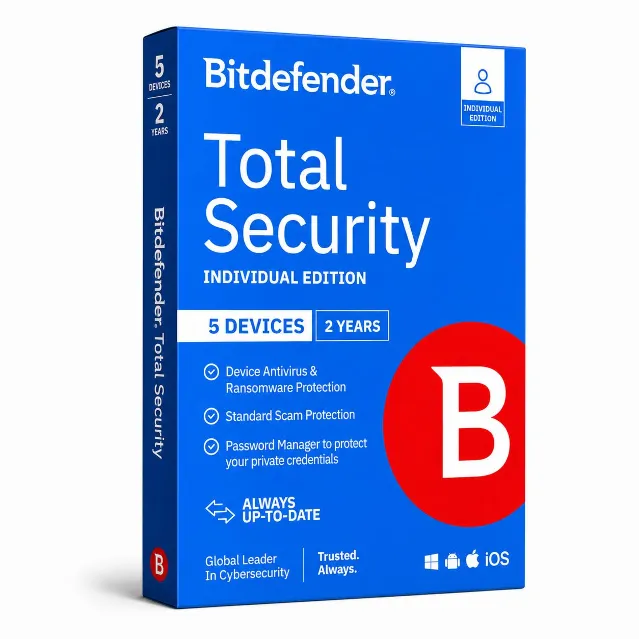 Bitdefender Total Security Individual 5 Devices 3 Month  _ Middle east