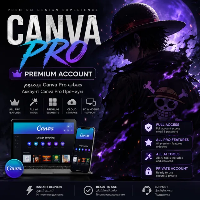 Аккаунт Canva Pro Премиум (Полный доступ – Готов к использованию)
