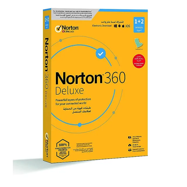 NORTON 360 DELUXE 25GB 1 USER 3 DEVICES 1 YEAR _ Africa(AF)