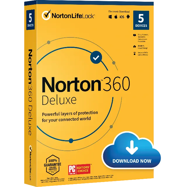 NORTON 360 DELUXE 50GB 1 USER 5 DEVICES 1 YEAR _ Africa(AF)