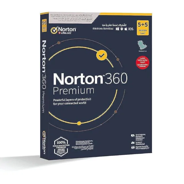 NORTON 360 PREMIUM 75GB 1 USER 10 DEVICES 1 YEAR _ Middle East(AR)