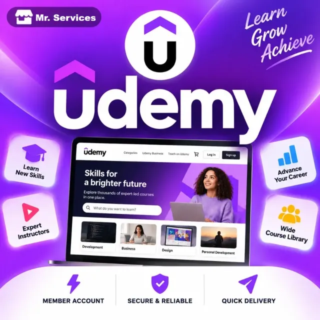 Персональный план Udemy | Подписка в вашем аккаунте — 1/3/6/12 месяцев