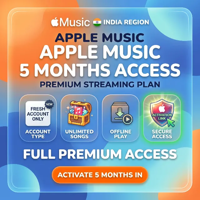 Apple Music 5 месяцев | Activation Link | Регион Индия | Новый аккаунт