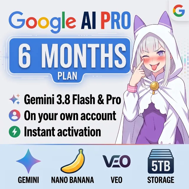 Google AI Pro x 6 months | Gemini 3.8 Flash &amp; Pro | Nano Banana
