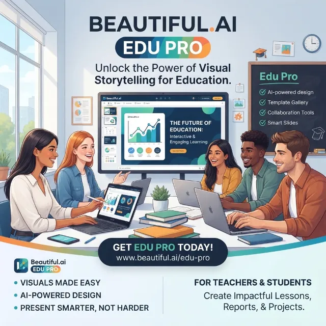 Beautiful.ai Edu Pro (6 месяцев) | Автоматическая доставка