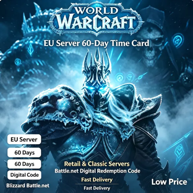 World of Warcraft | Карта доступа на 60 дней для европейского сервера | Серверы Retai