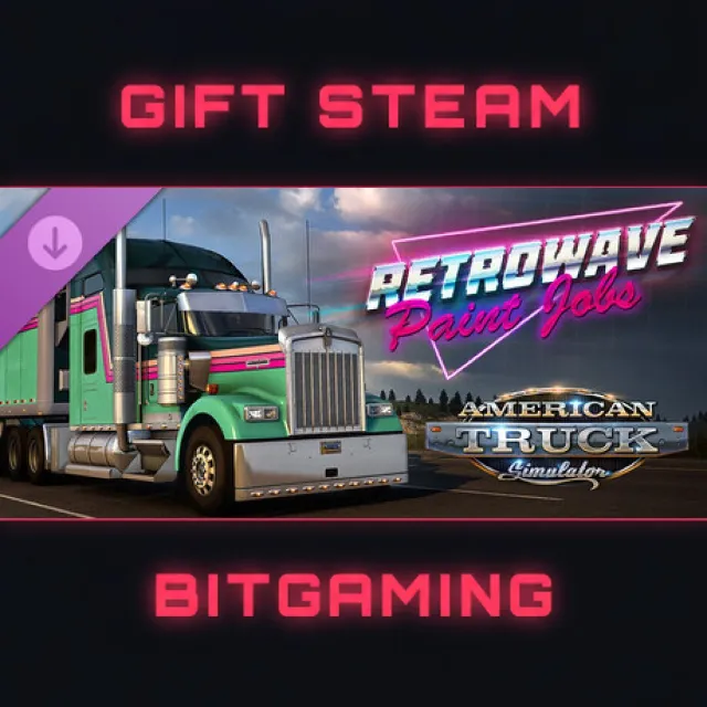 American Truck Simulator - Retrowave Paint Jobs Pack | DLC | РФ + МИР | АВТО